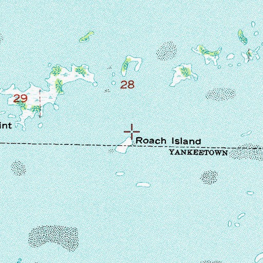 Topographic Map of Roach Island, FL
