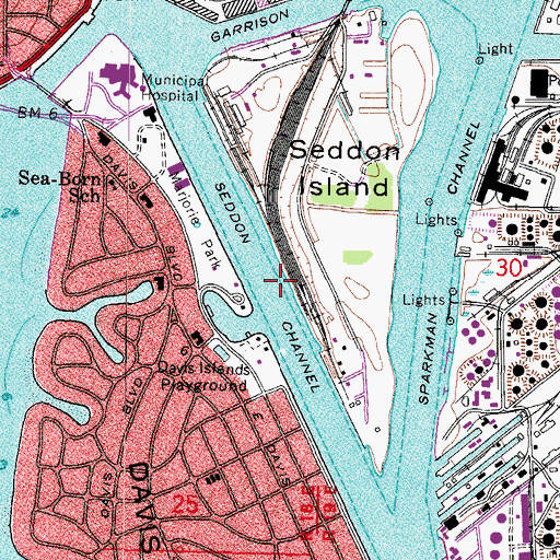 Topographic Map of Seddon Channel, FL
