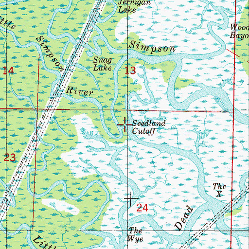 Topographic Map of Cebe Land Cutoff, FL