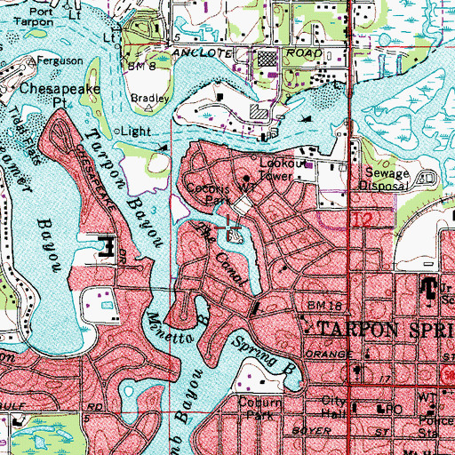 Topographic Map of The Canal, FL