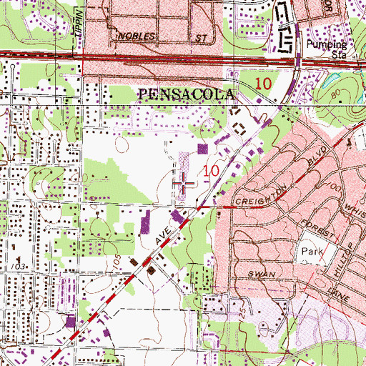 Topographic Map of Belvedere Park Plaza, FL