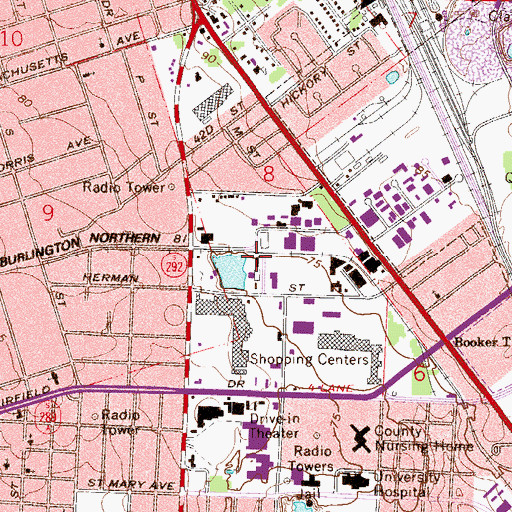 Topographic Map of Fairfield Plaza, FL