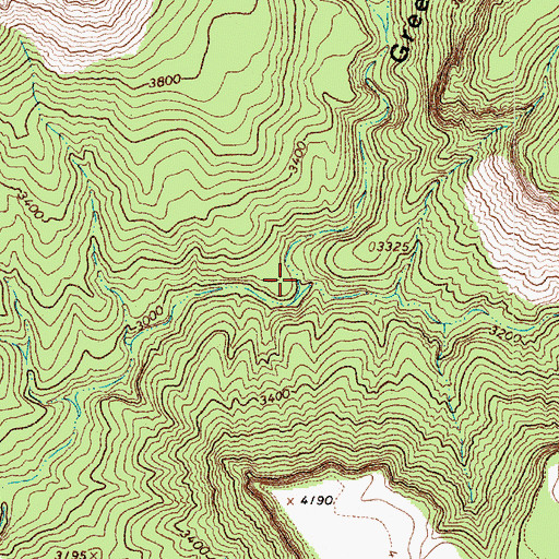 Topographic Map of Greenhorn Canyon, AZ