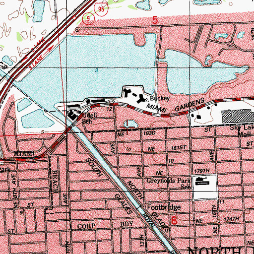 Topographic Map of Skylake Plaza, FL