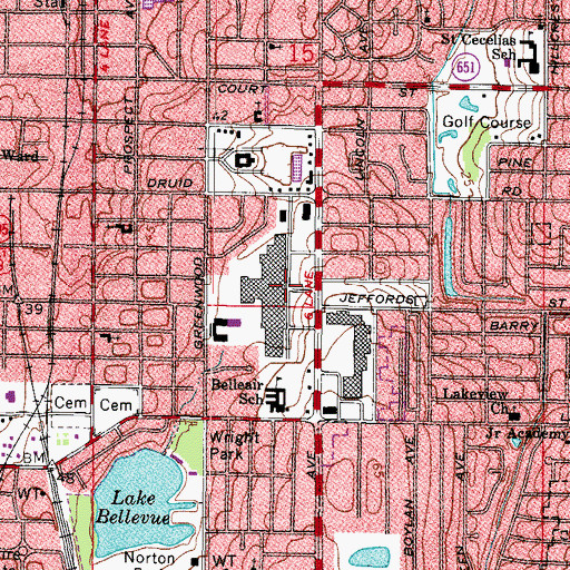 Topographic Map of Clearwater Mall, FL