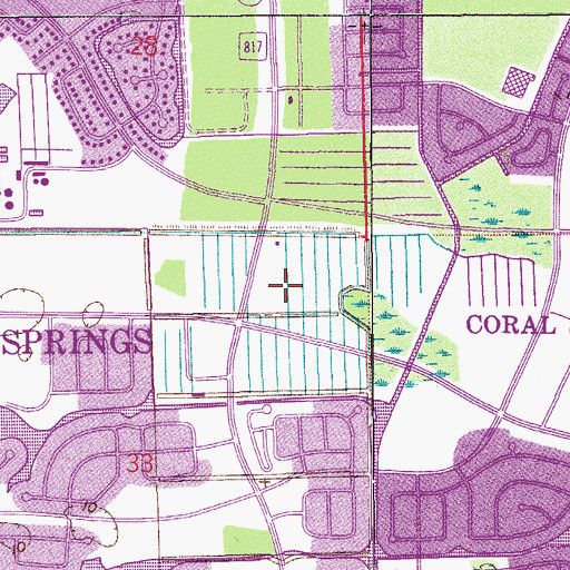 Topographic Map of Coral Square Mall, FL
