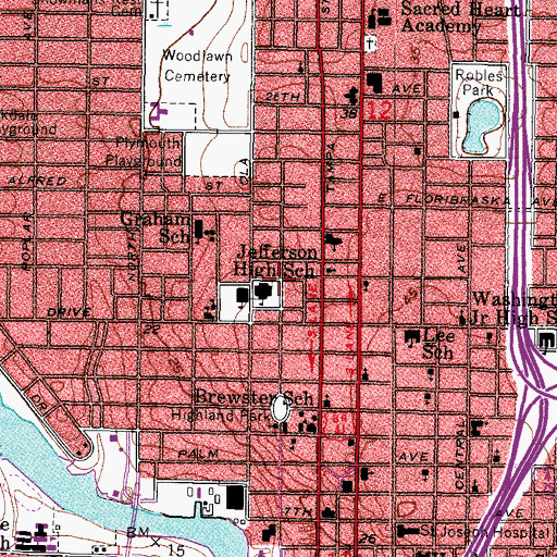 Topographic Map of George Washington Center, FL