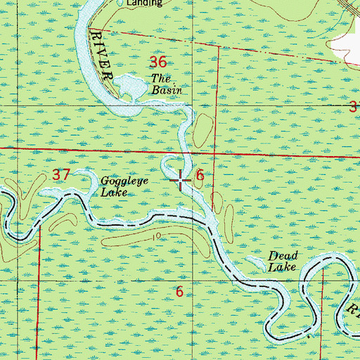 Topographic Map of Gargoyle Lake, FL
