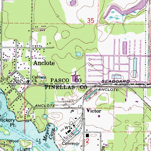 Topographic Map of Gulfside Elementary School, FL