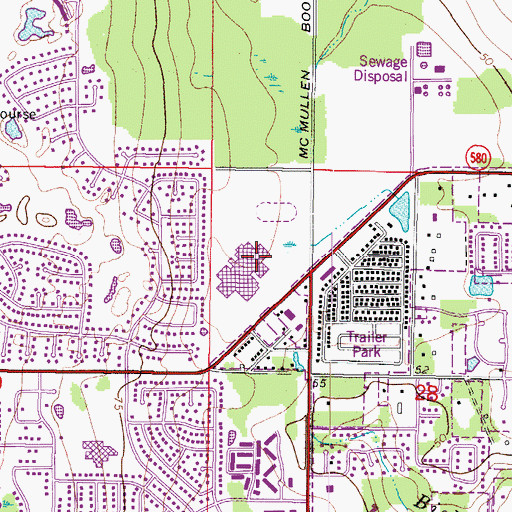 Topographic Map of Countryside High School, FL