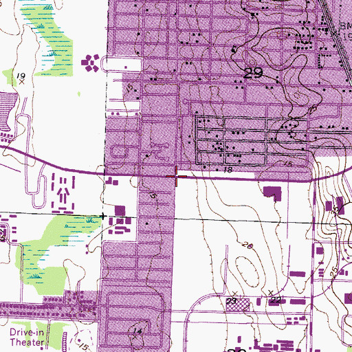 Topographic Map of Riviera Beach Public Library, FL
