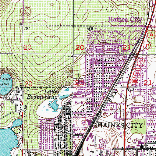 Topographic Map of Bethune Academy, FL