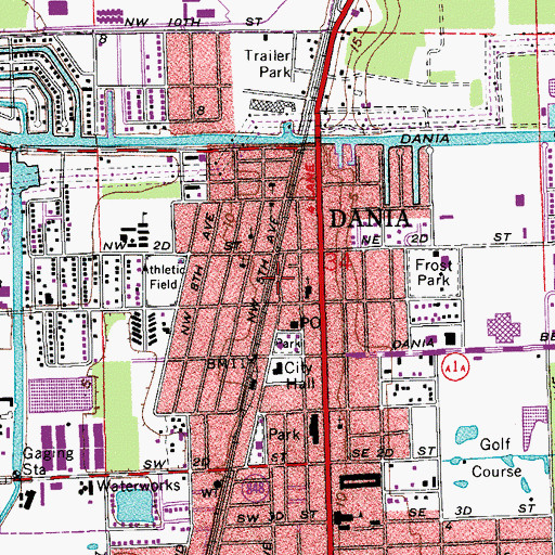 Topographic Map of Memorial Church, FL