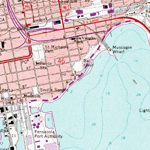 Topographic Map of Smyrna Baptist Church, FL