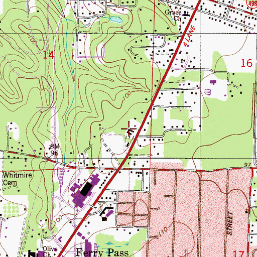 Topographic Map of Kinder Care Learning Center, FL