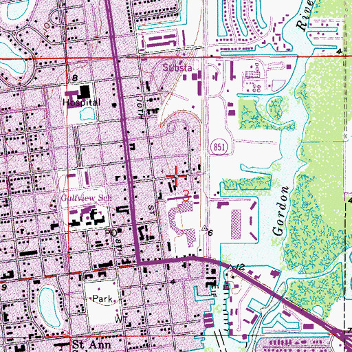 Topographic Map of Church of God in Naples, FL