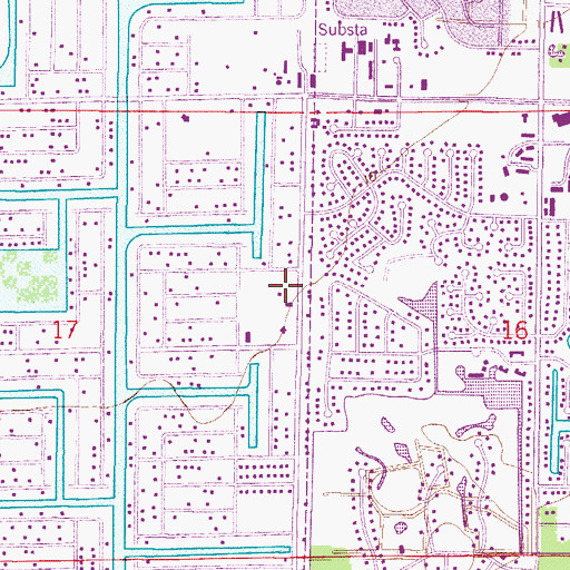 Topographic Map of Landmark Christian School, FL