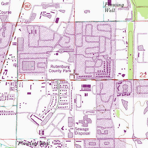 Topographic Map of Landmark Baptist Church, FL