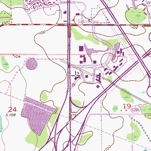 Topographic Map of Dixie Village Christian Academy, FL