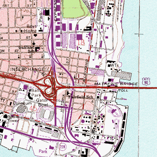 Topographic Map of Emmanuel Christian Fellowship, FL