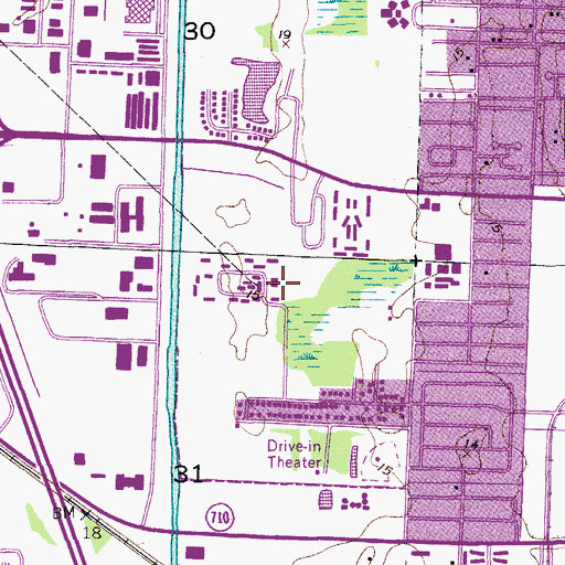 Topographic Map of Saint Marks Episcopal School, FL