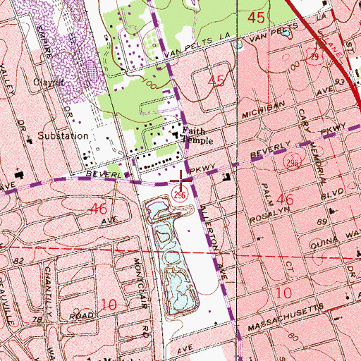 Topographic Map of Fermine De Viller Grant, FL