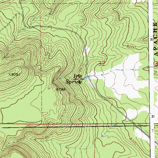 Topographic Map of Iris Spring, AZ