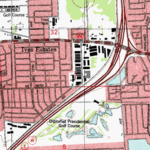Topographic Map of Saint Basil Church, FL