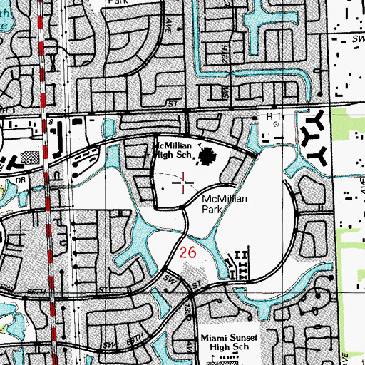 Topographic Map of McMillian Park, FL