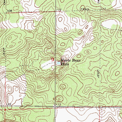 Topographic Map of Forts Bear Hole, FL