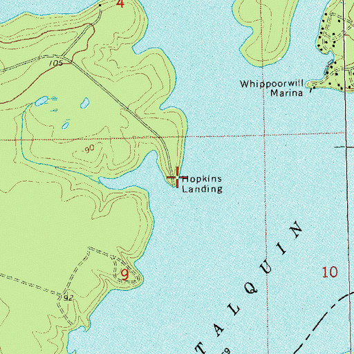 Topographic Map of Hopkins Landing, FL