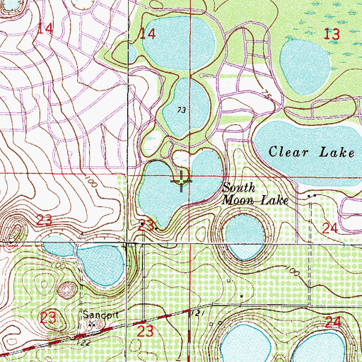 Topographic Map of South Moon Lake, FL