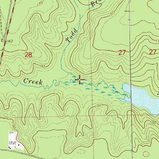 Topographic Map of Todd Branch, FL