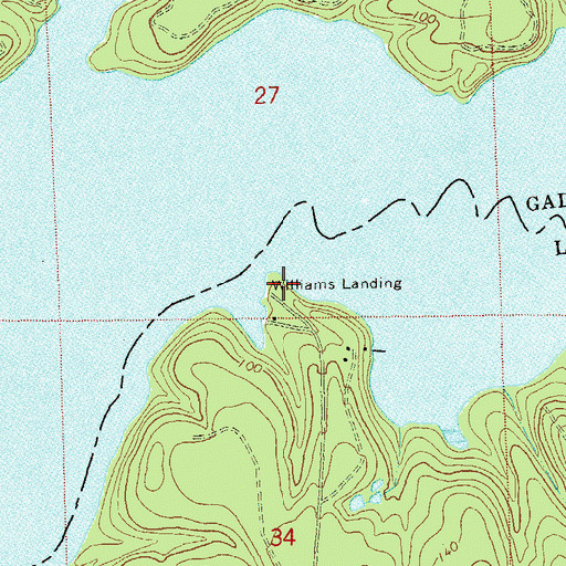 Topographic Map of Williams Landing, FL