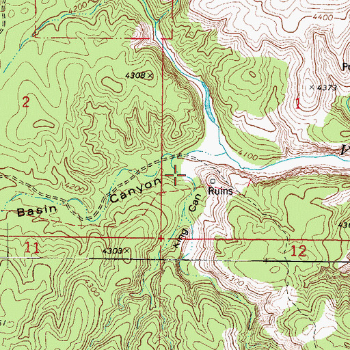 Topographic Map of King Canyon, AZ