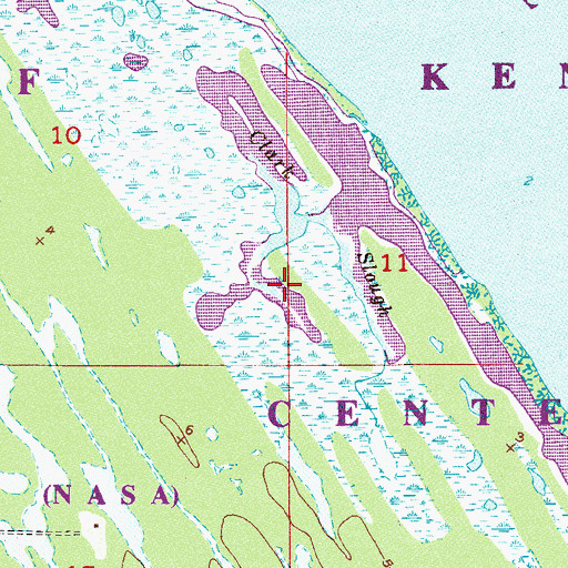 Topographic Map of Clark Slough, FL