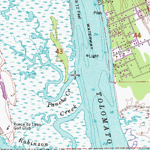 Topographic Map of Pancho Creek, FL