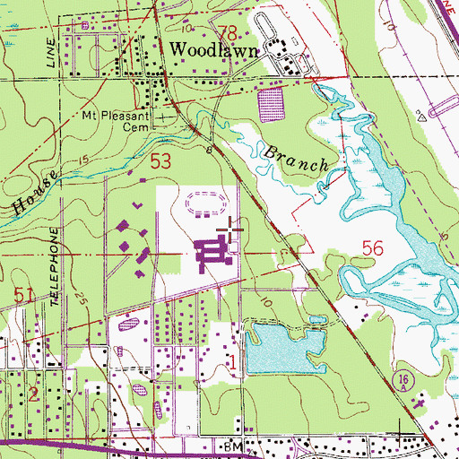 Topographic Map of Saint Augustine High School, FL