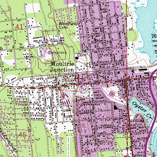 Topographic Map of Bible Baptist Church, FL
