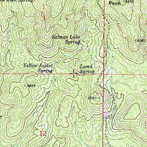 Topographic Map of Lamb Spring, AZ