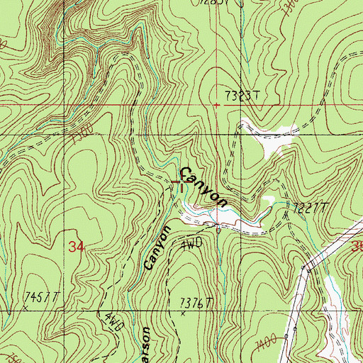 Topographic Map of Larson Canyon, AZ