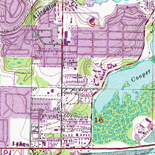 Topographic Map of Florida Sheriff Youth Ranch Learning Center, FL