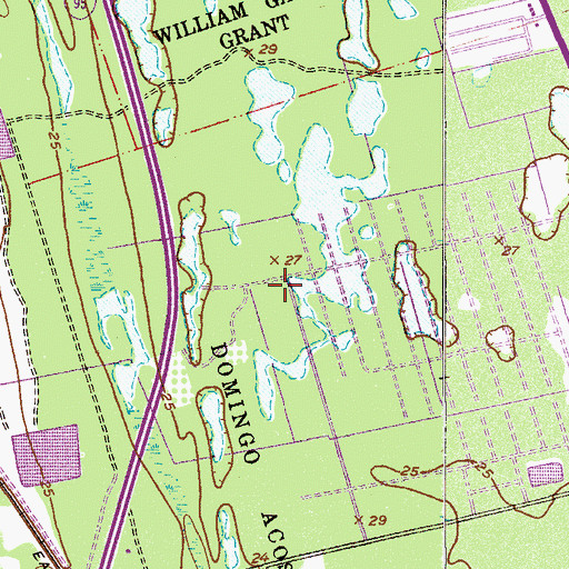 Topographic Map of WPGS-AM (Mims), FL