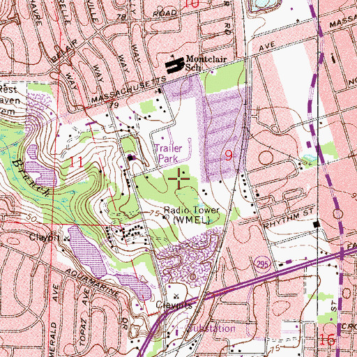 Topographic Map of WHYM-AM (Pensacola), FL