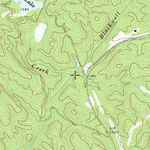 Topographic Map of Blackwell Creek, GA