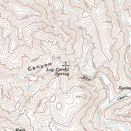 Topographic Map of Log Corral Spring, AZ
