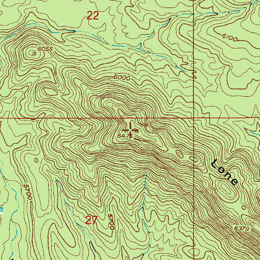 Topographic Map of Lone Mountain, AZ