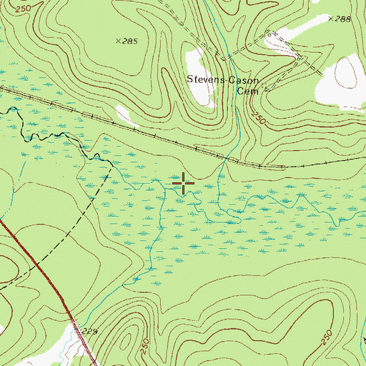 Topographic Map of Camp Creek, GA