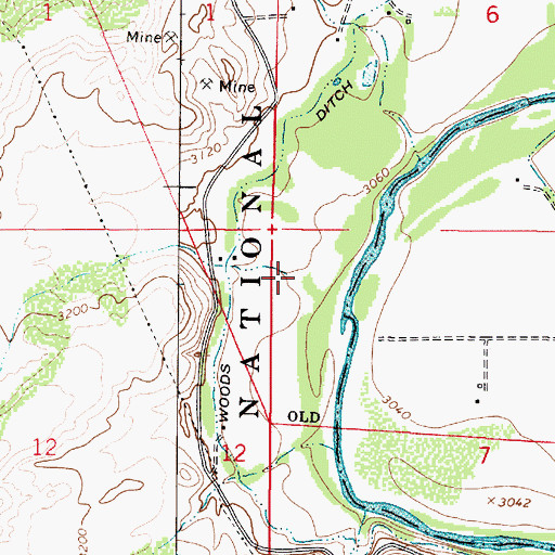 Topographic Map of Lucky Canyon, AZ