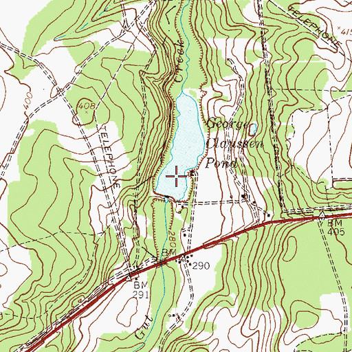 Topographic Map of George Claussen Pond, GA